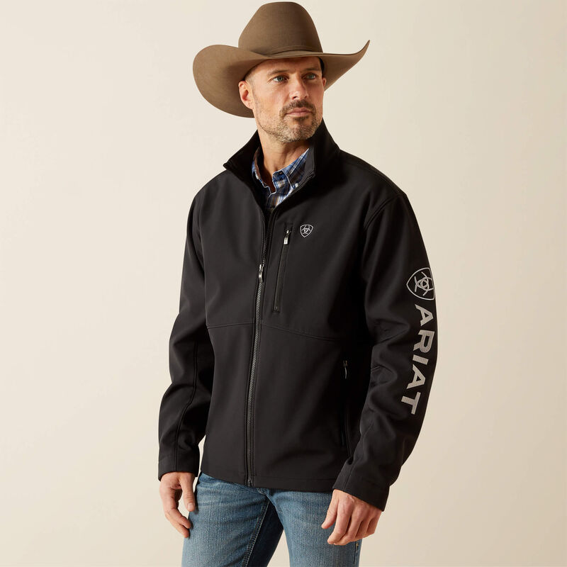MENS ARIAT LOGO SOFTSHELL JACKET