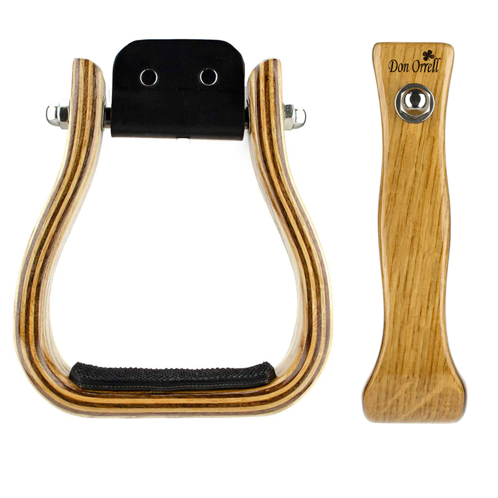 DON ORRELL STIRRUPS TACK Default 2" WHITE OAK BARREL RACER STIRRUP