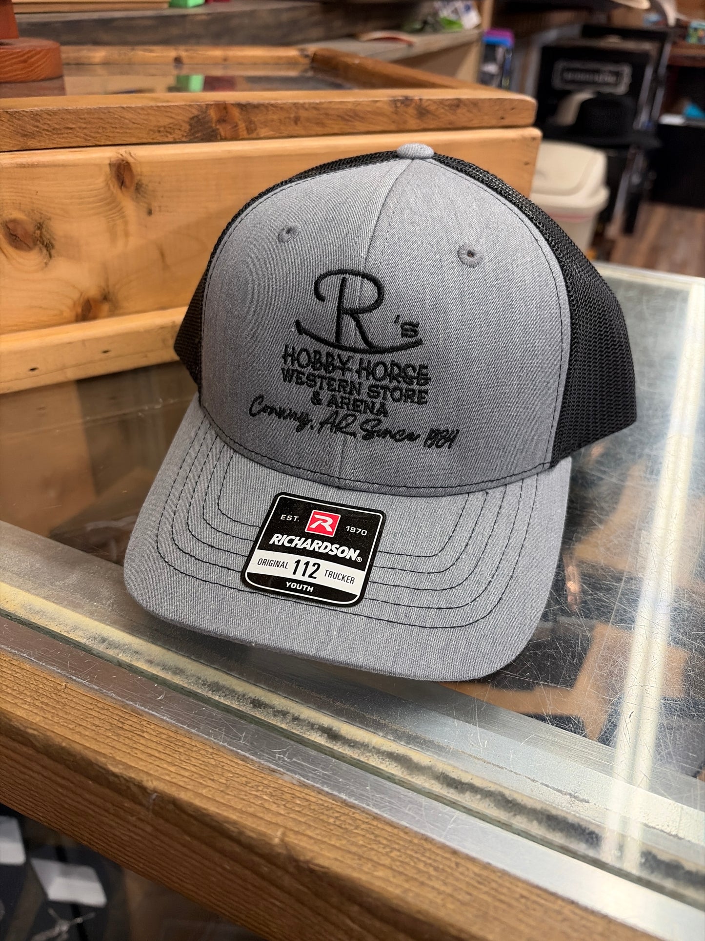 YOUTH HTHR GRAY & BLACK ROCKING JR BRAND CAP