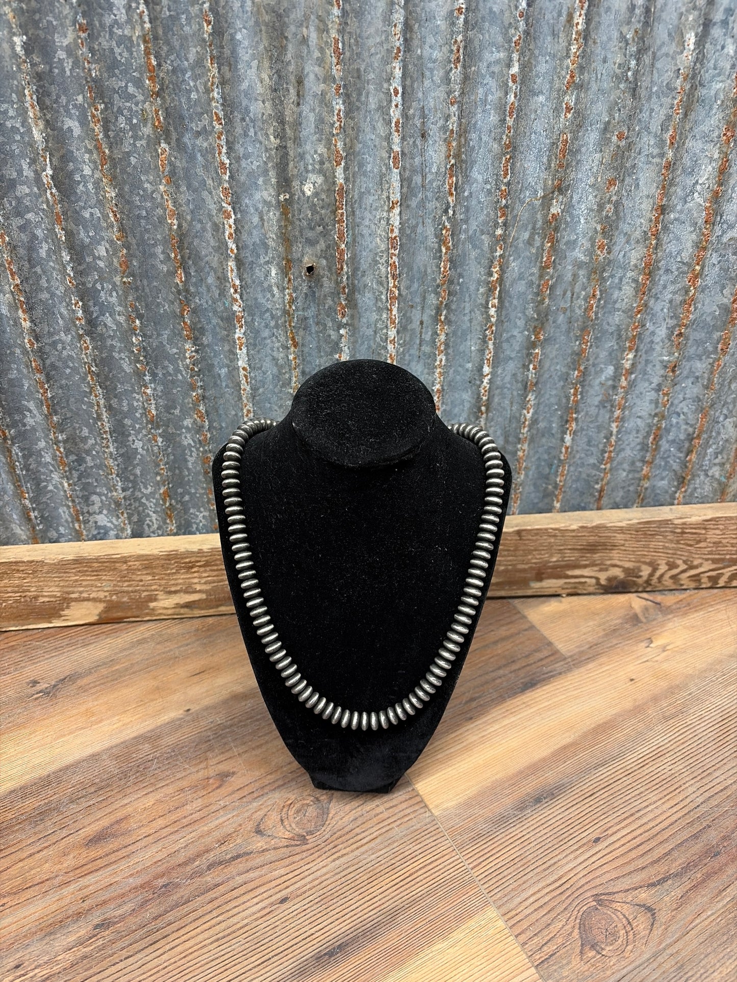 22" SAUCER FAUX NAVAJO BEAD NECKLACE