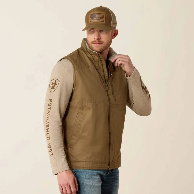 MENS GRIZZLY CANVAS INSULATED VEST