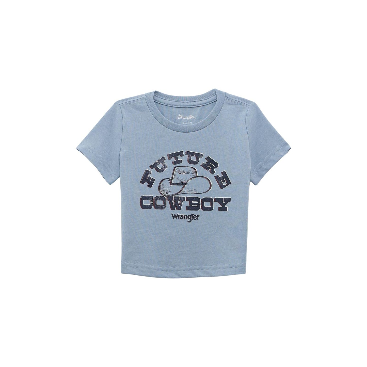 WRANGLER BOYS CLOTHING BOYS HTHR BLUE WRANGLER BABY TEE