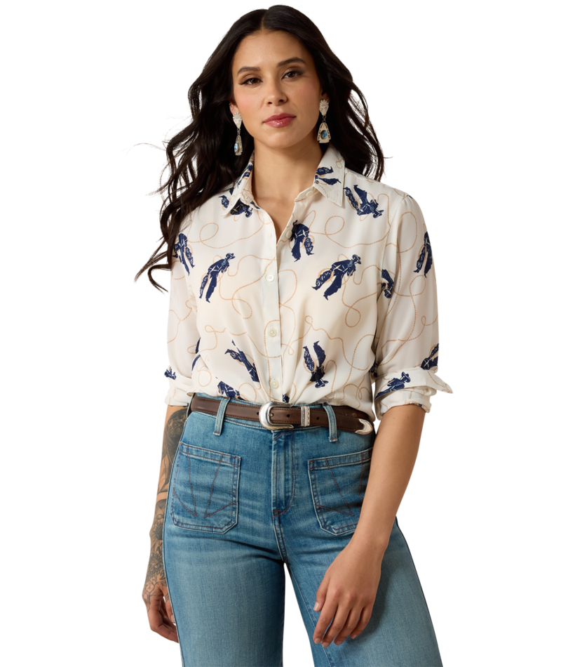 LADIES BUCKAROO BOSS L/S BLOUSE