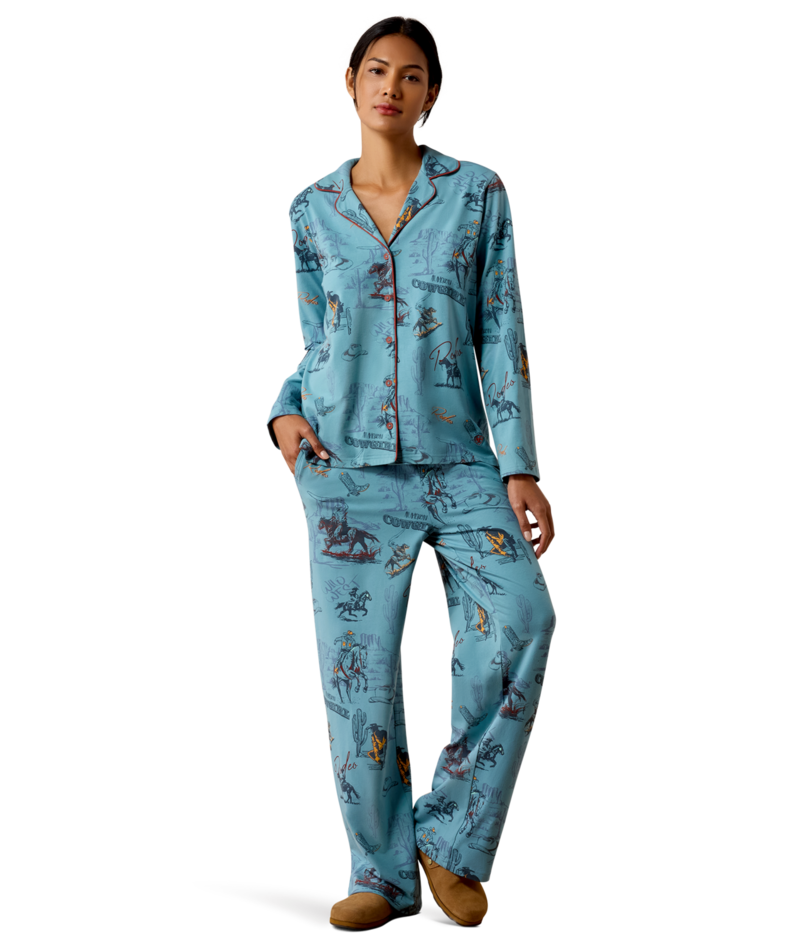LADIES RETRO RODEO DREAMS PAJAMA SET