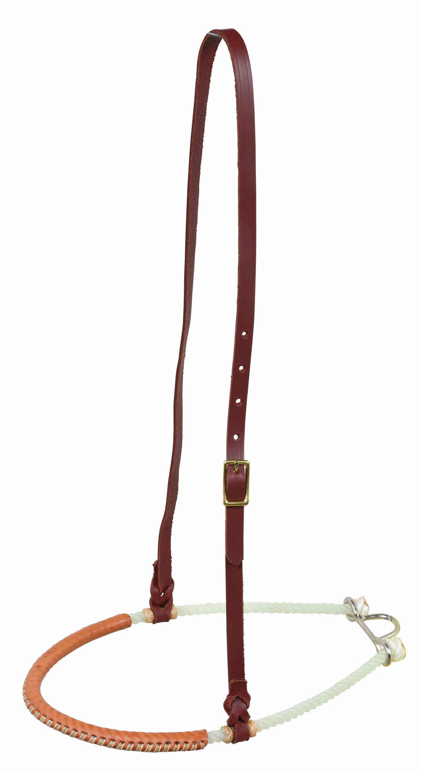 BERLIN CUSTOM LEATHER LTD TACK Default LEATHER COVERED SINGLE ROPE NOSEBAND