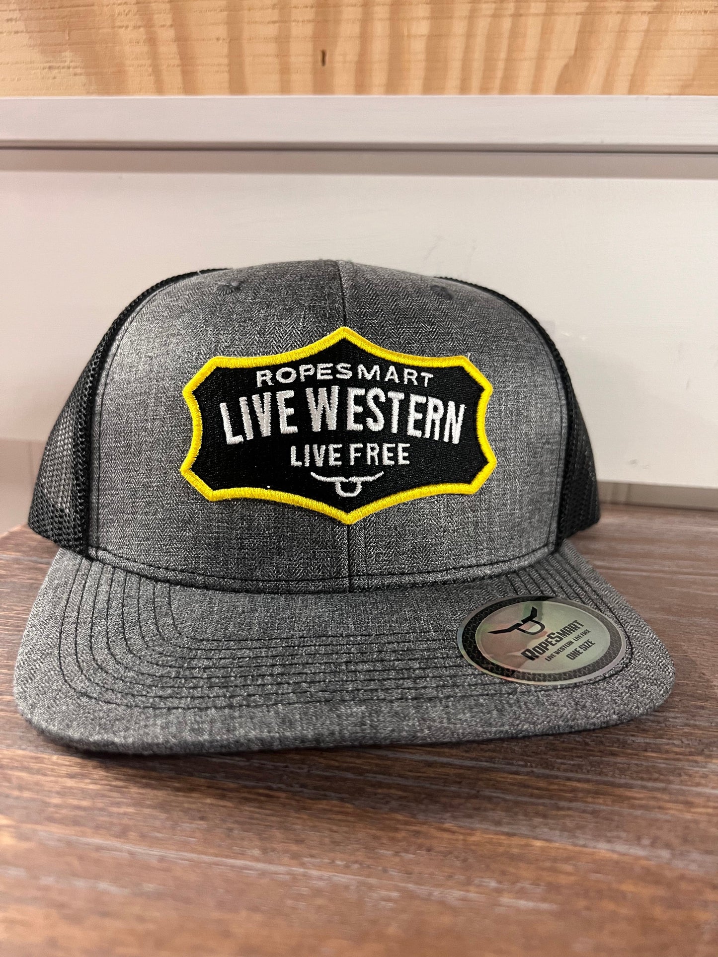 ROPE SMART ACCESSORIES Default LIVE WESTERN VINTAGE BLACK ROPESMART CAP