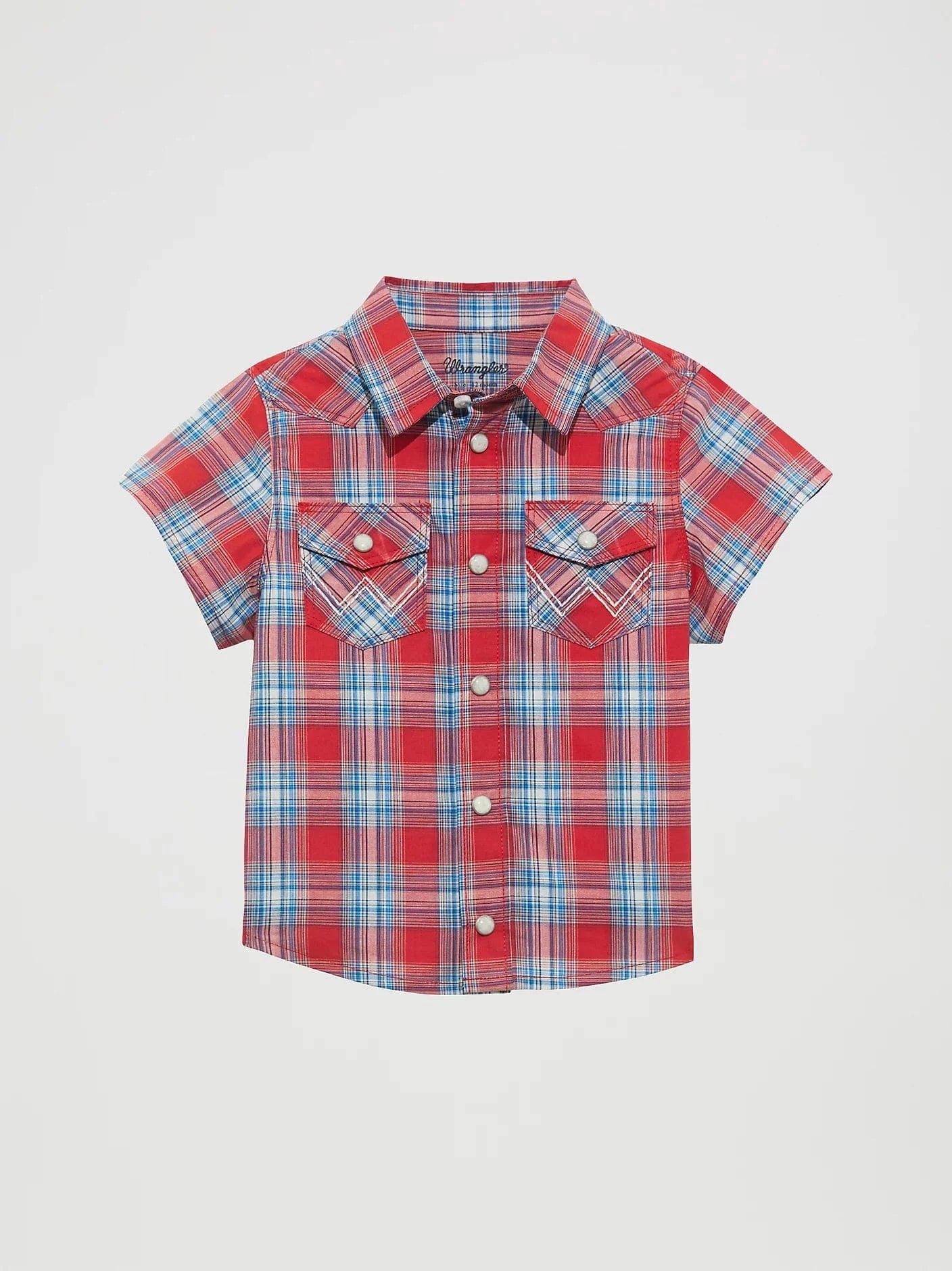 WRANGLER BOYS CLOTHING RED PLAID WRANGLER BABY SNAP SHIRT