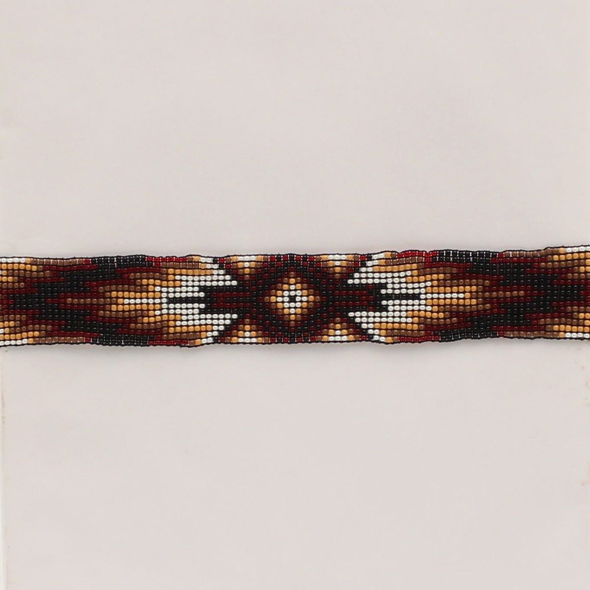 M&F WESTERN PRODUCTS ACCESSORIES BROWN BEADED STRETCH HATBAND