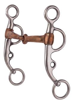 AMERICAN HERITAGE TACK COPPER SNAFFLE ARGENTINE BIT