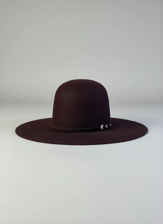 RODEO KING HATS HATS 10X BLACK CHERRY 4.5" OPEN/FLAT FELT HAT