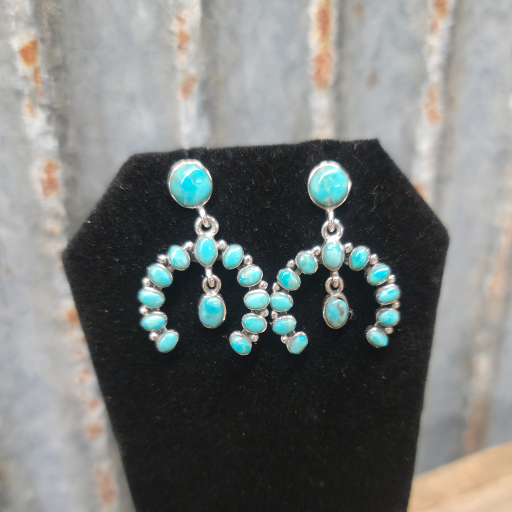 LEXI GENUINE TURQUOISE & SILVER EARRINGS