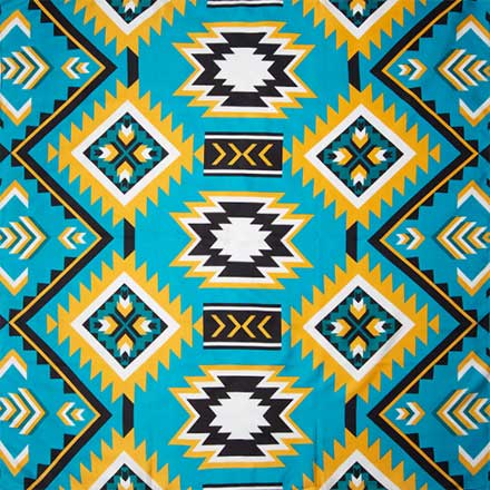 WYOMING TRADERS ACCESSORIES TEAL_GOLD 20" MINI SOUTHWEST WILDRAG -