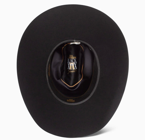 RESISTOL/HATCO HATS 20X BLACK GOLD RESISTOL FELT HAT
