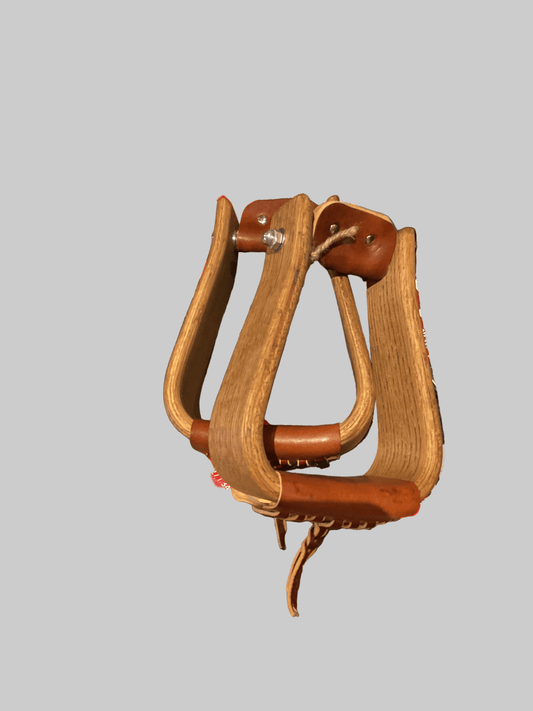 DON ORRELL STIRRUPS TACK + SUPPLIES Default 3" STAINED OAK RANCHER DEEP ROPER OVERSIZE STIRRUP