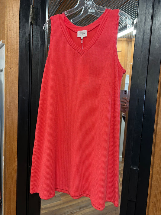 LADIES SUMMER CORAL KNIT DRESS