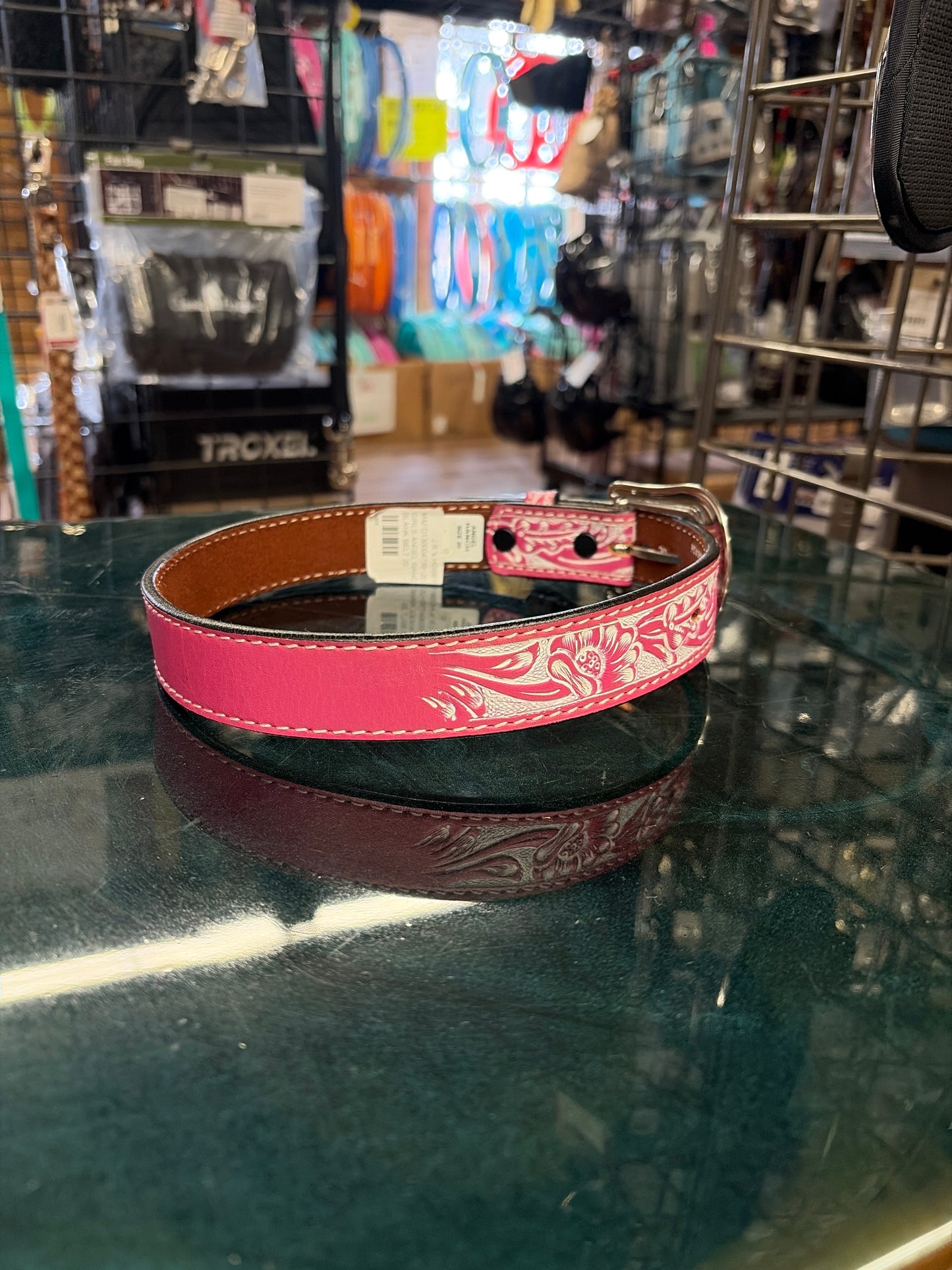 GIRLS ANGEL RANCH PINK NAME BLANK BELT