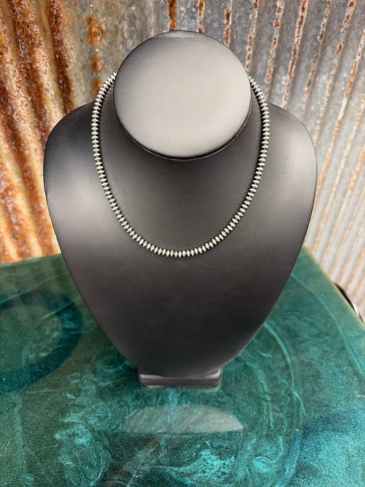 16" 4.5mm DISC NAVAJO PEARL NECKLACE