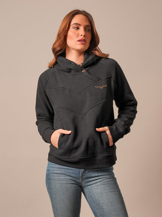 LADIES BLACK ELLA HOODIE