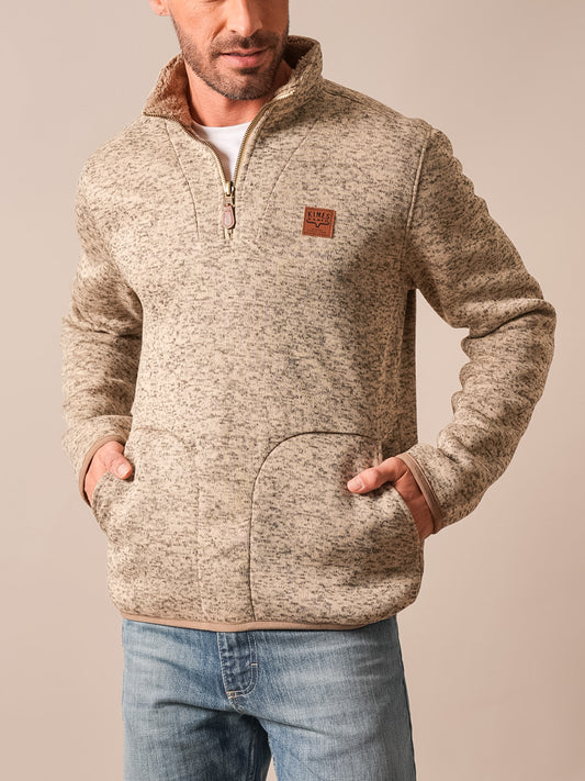 MENS NATURAL FONTANA 1/4 ZIP PULLOVER
