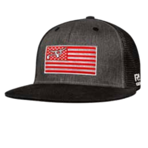 RED AMERICAN FLAG BLACK ROPESMART CAP