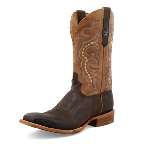 MENS CHOCOLATE and LIGHT TAN TX RANCHER BOOT
