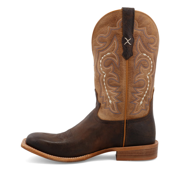 MENS CHOCOLATE and LIGHT TAN TX RANCHER BOOT