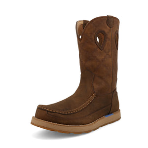 MENS PULL ON WEDGE SOLE WORK BOOT