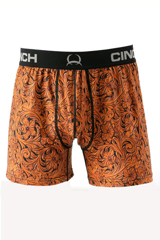 MENS TOOLED LEATHER PRINT BOXER BRIEF