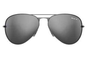 WESLEY BRUSHED SILVER BEX SUNGLASSES