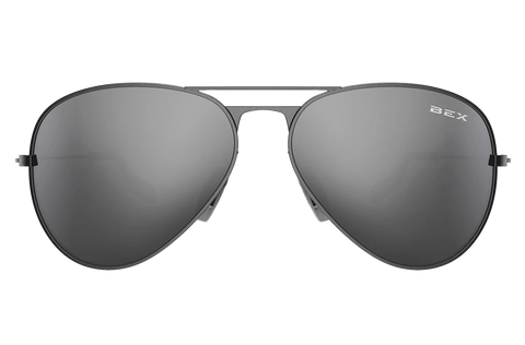 WESLEY BRUSHED SILVER BEX SUNGLASSES