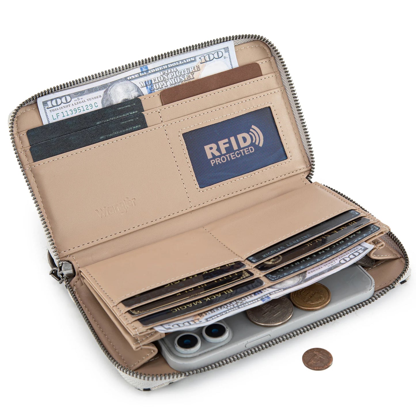 Wrangler Leopard Print Wallet/Wristlet