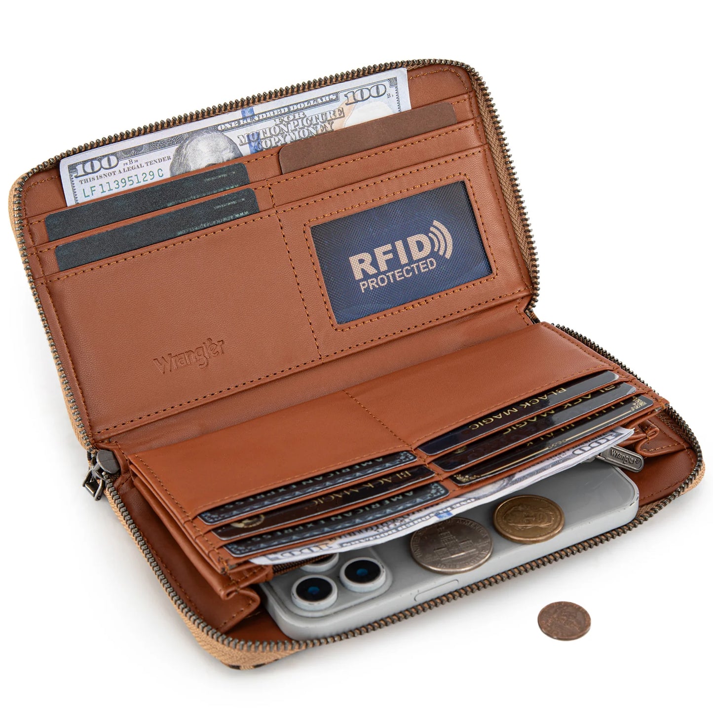 Wrangler Leopard Print Wallet/Wristlet