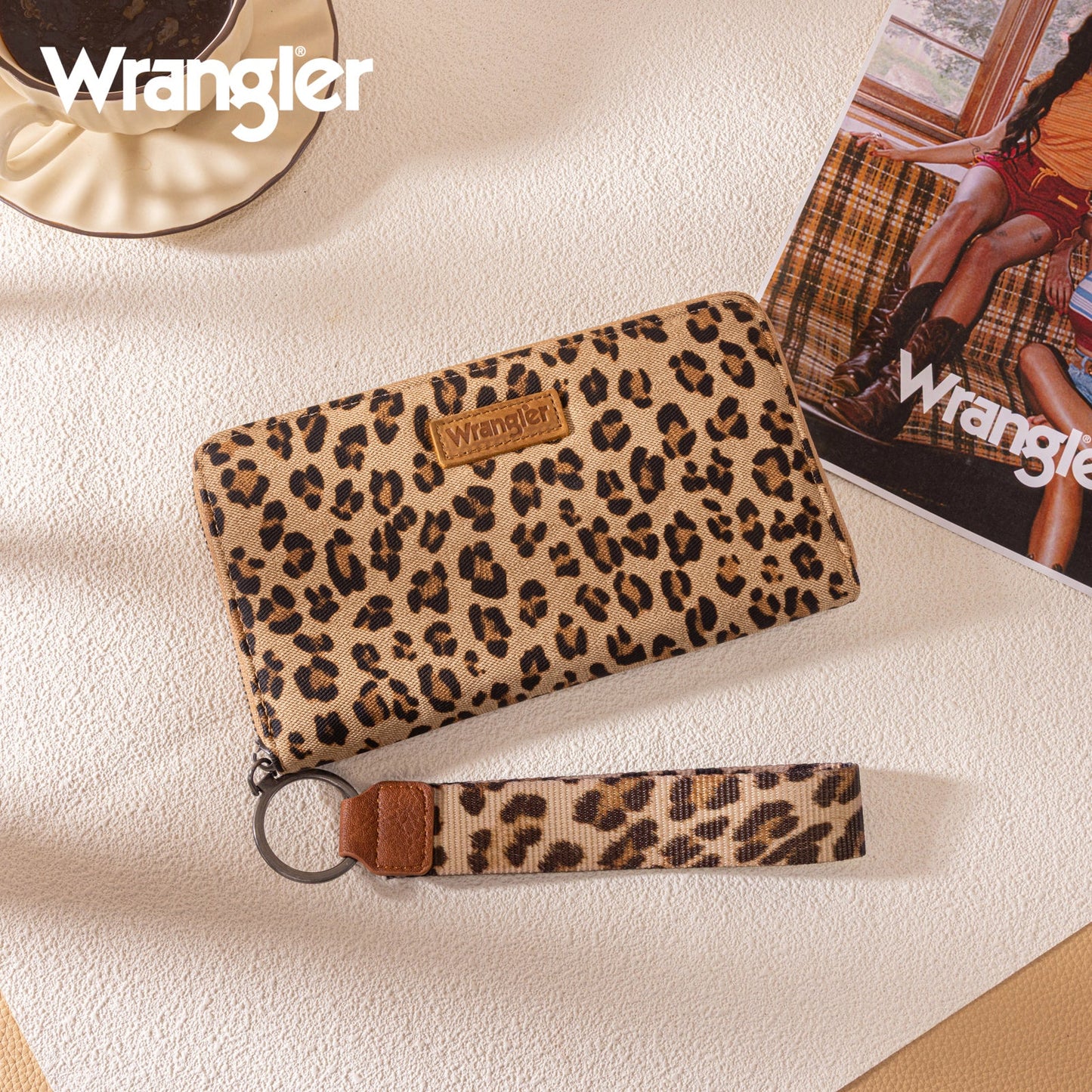 Wrangler Leopard Print Wallet/Wristlet