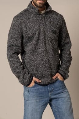 KIMES RANCH MENS CLOTHING BLACK JULIAN 1/4 SNAP PULLOVER