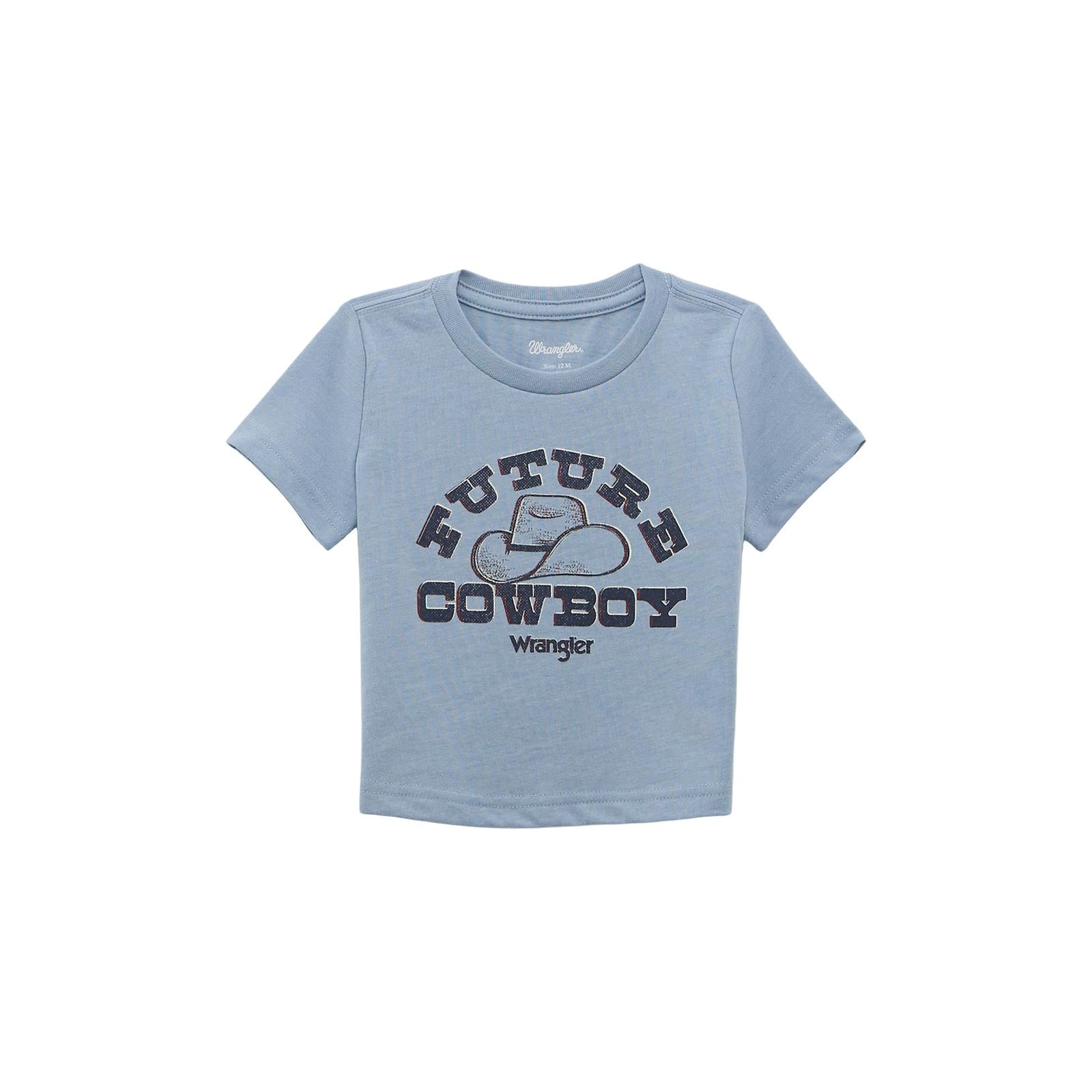 WRANGLER BOYS CLOTHING BOYS HTHR BLUE WRANGLER BABY TEE