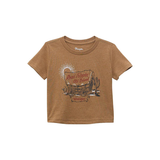 WRANGLER BOYS CLOTHING BOYS TAN WRANGLER BABY TEE