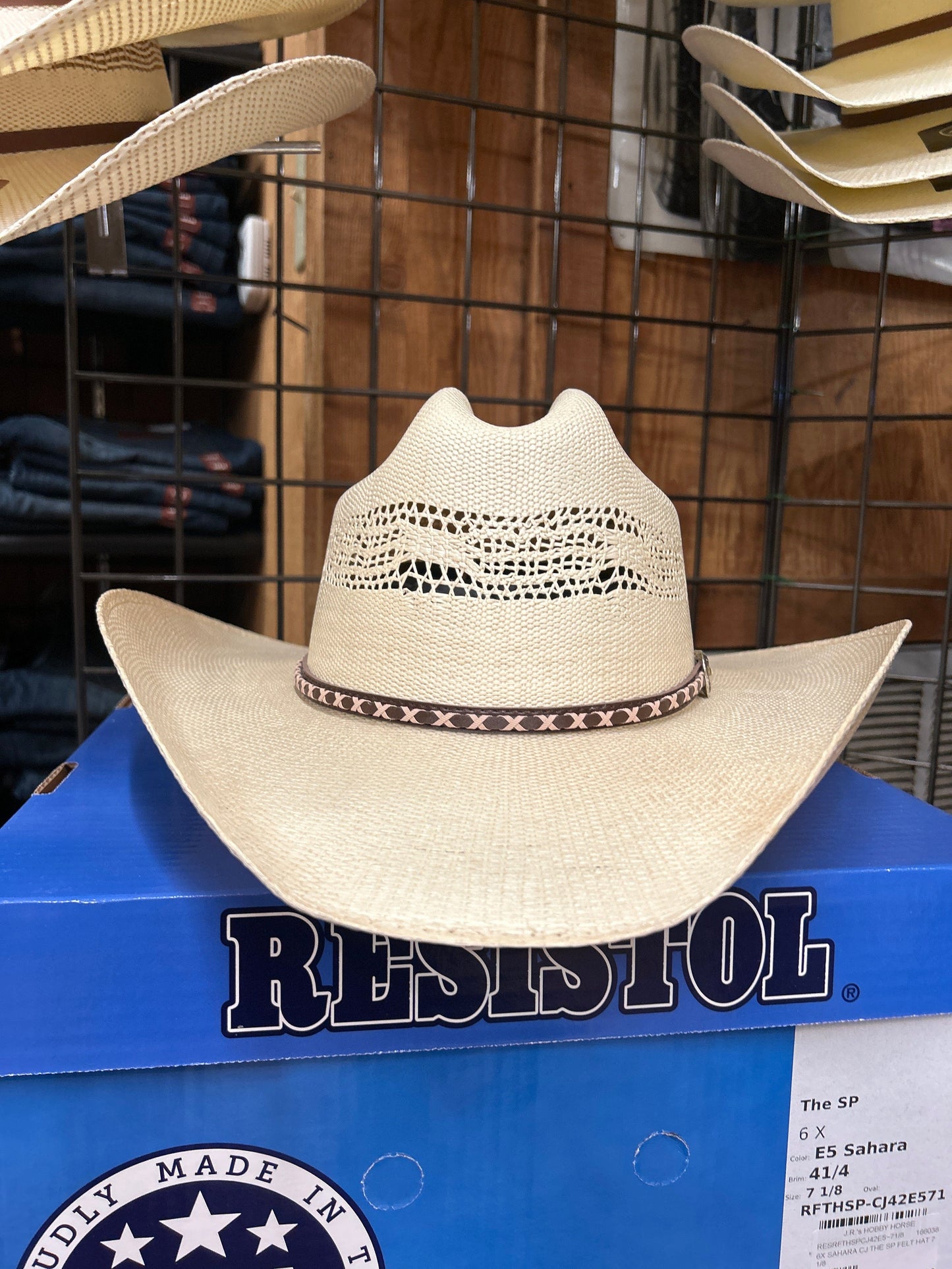 RESISTOL/HATCO HATS ELMHURST STETSON STRAW HAT - LO