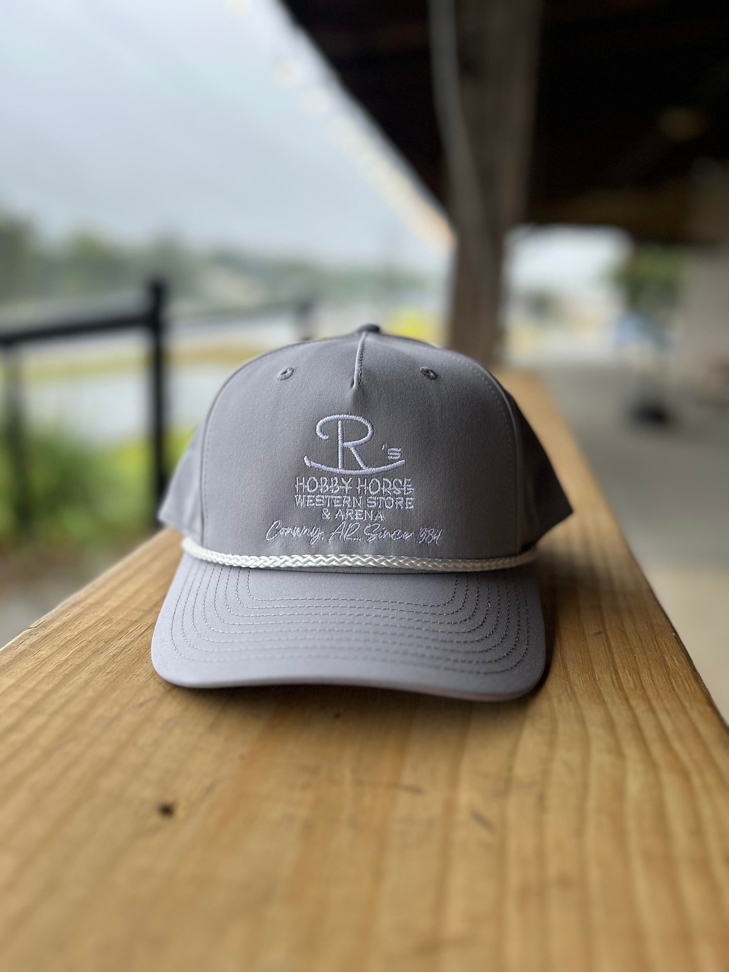 JR'S HOBBY HORSE ACCESSORIES Default GRAY/WHITE ROPE ROCKING JRS LOGO CAP