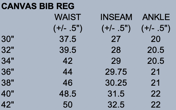 WYOMING TRADERS MENS CLOTHING INSULATED CANVAS BIBS