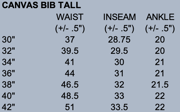 WYOMING TRADERS MENS CLOTHING INSULATED CANVAS BIBS