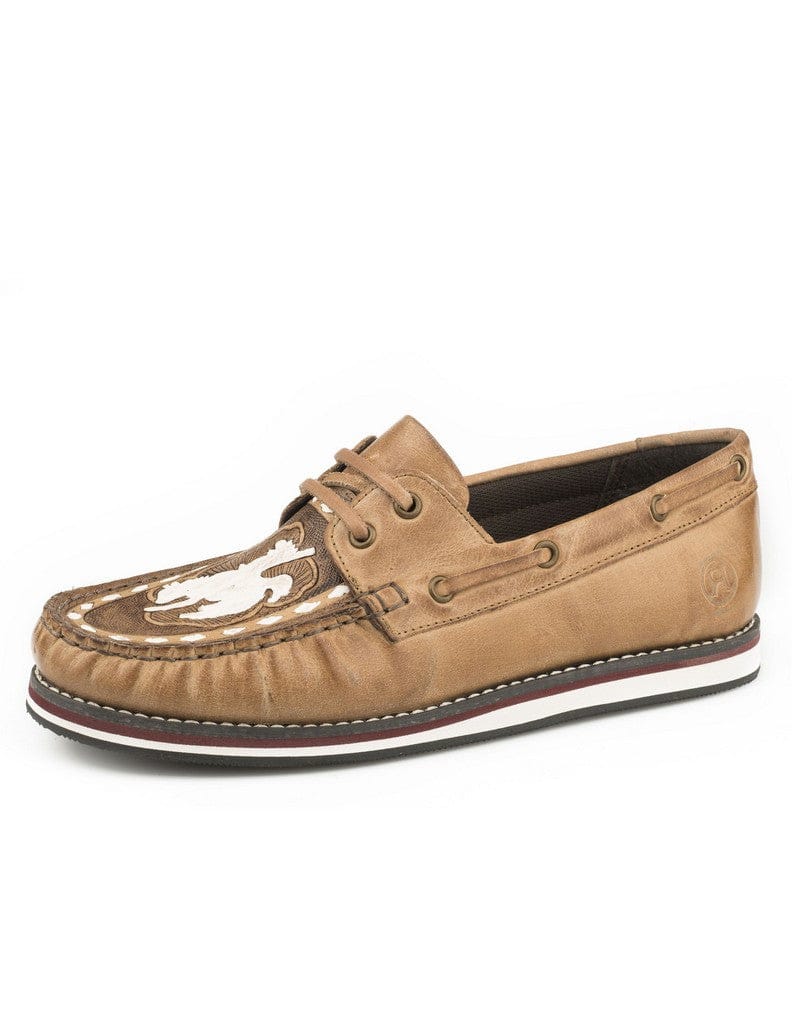 ROPER (KARMEN INC) FOOTWEAR LADIES BEIGE LEATHER MOCCASIN