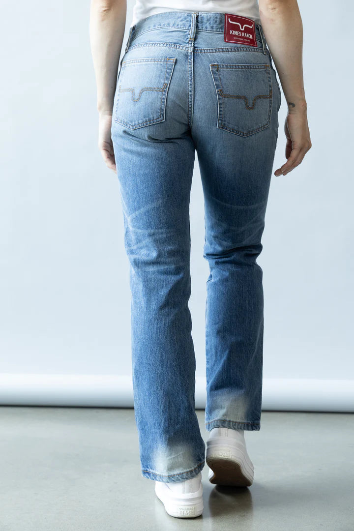 KIMES RANCH CLOTHING-LADIES LADIES BROOKS MID-WASH KIMES JEAN