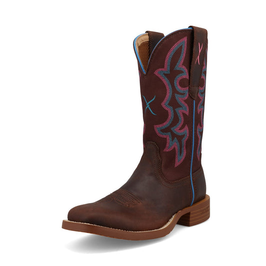 TWISTED X BOOTS BOOTS LADIES CHOCOLATE TRUFFLE SQ TOE BOOT