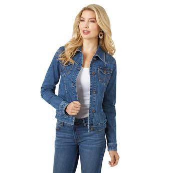 WRANGLER LADIES CLOTHING LADIES DARK WASH WRANGLER DENIM JACKET