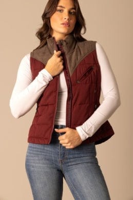 KIMES RANCH LADIES CLOTHING LADIES MAROON LENORA VEST