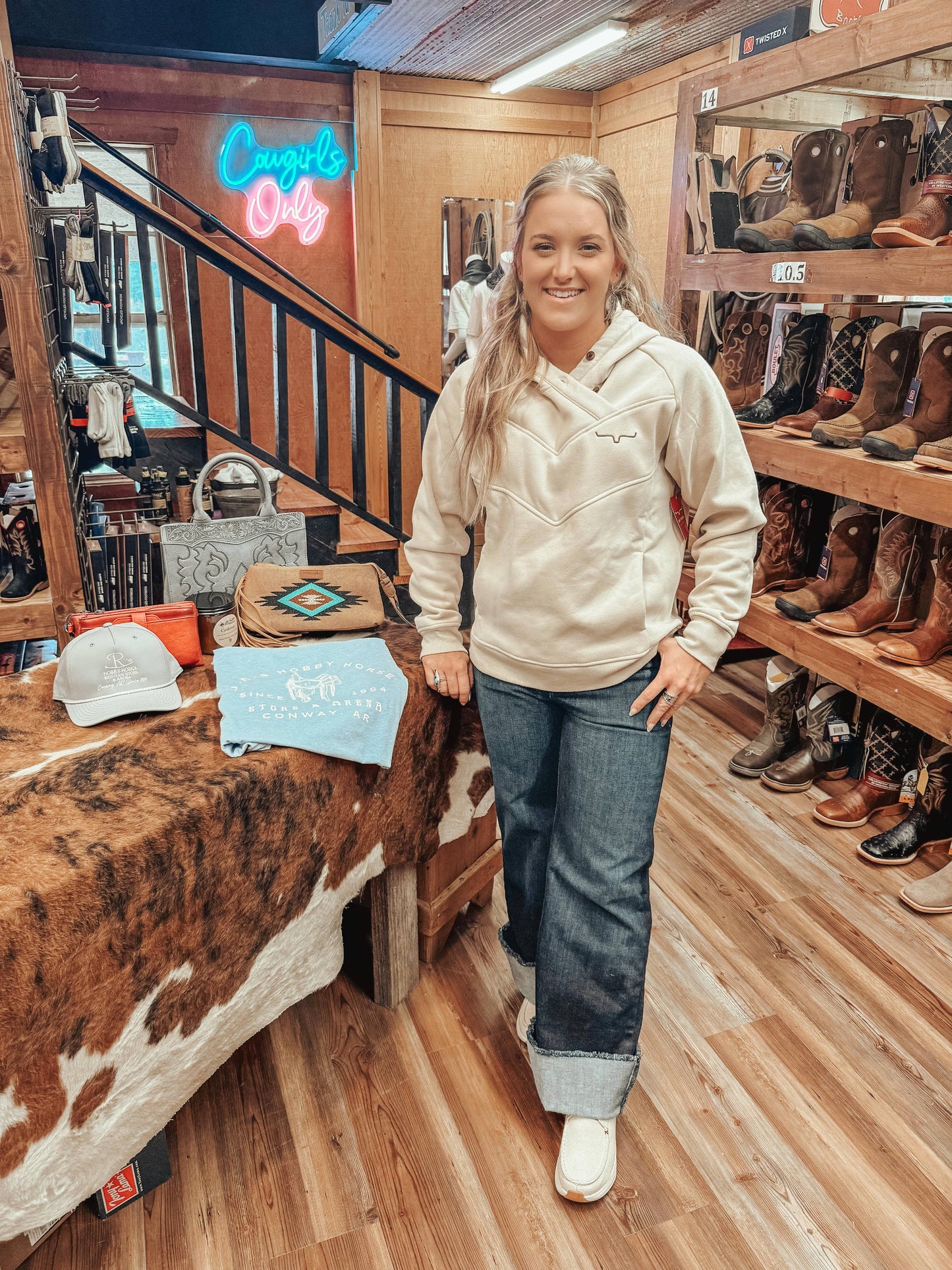 KIMES RANCH LADIES CLOTHING LADIES NATURAL ELLA HOODIE