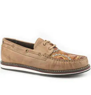 ROPER (KARMEN INC) FOOTWEAR LADIES TAN AZTEC MOCCASIN
