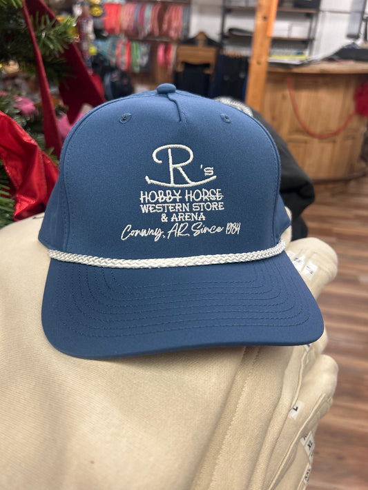 JR'S HOBBY HORSE ACCESSORIES Default LIGHT BLUE/WHITE ROPE ROCKING JRS LOGO CAP