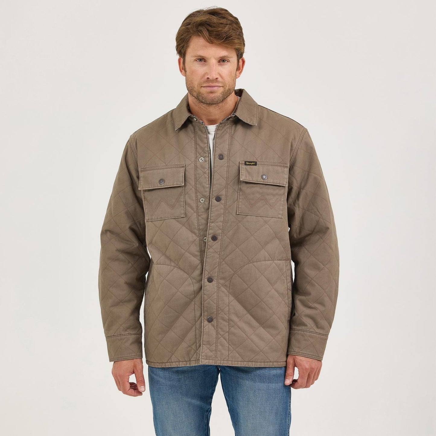 WRANGLER MENS CLOTHING MENS CHOCOLATE WRANGLER REVERSIBLE JACKET