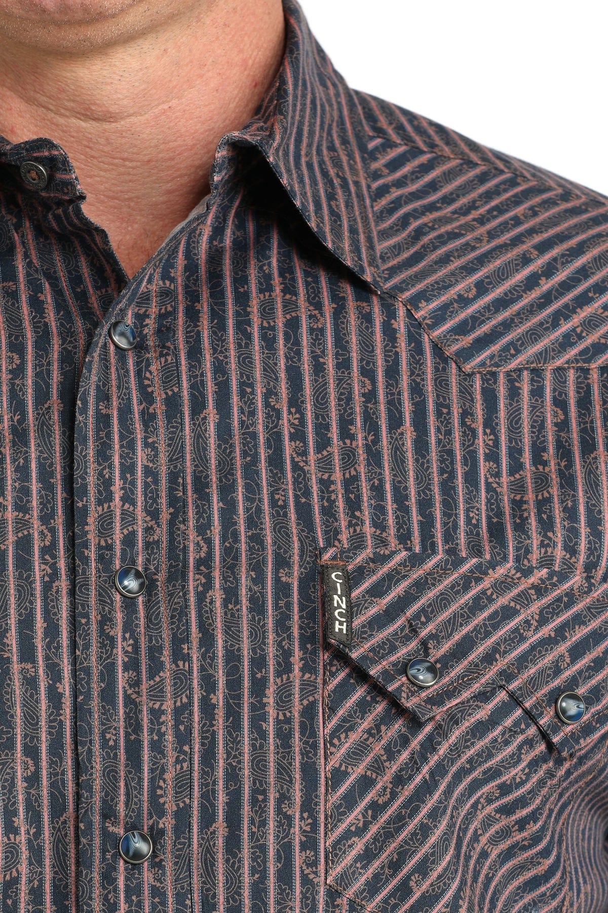 MILLER INTERNATIONAL MENS CLOTHING MENS NAVY MODERN FIT LONG SLEEVE SHIRT